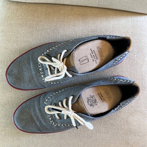 Keds Women’s Canvas Baseball Softball Stitch Sneakers Blue White Size 8 - Picture 4 of 10